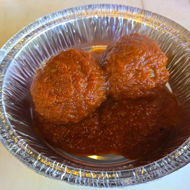 2 Meatballs with Sauce.